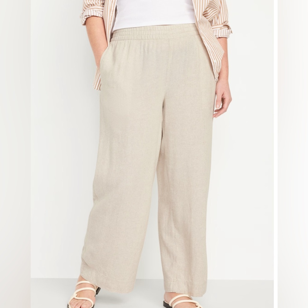 Old Navy Beige Wide Leg Pants